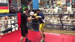 Jason Strout hitting pads [upl. by Ohaus]