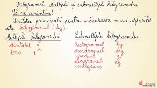 Kilogramul Multiplii si submultiplii kilogramului  Matematica clasa a IIIa [upl. by Roleat]