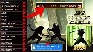 Shadow Fight 2 Mod Menu Apk 2365 Latest Version 2024 Unlimited Moneyamp Unlock All WeaponsMaxLevel [upl. by Kecaj]