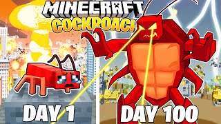 I Survived 100 Days as a COCKROACH in Minecraft [upl. by Giule]