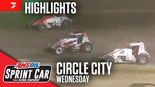 USAC National Sprint Cars Wednesday at Circle City Speedway 52224  Highlights [upl. by Rabin969]