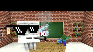 Monster School  EPIC BOTTLE FLIP CHALLENGE  Minecraft Animation [upl. by Rez280]