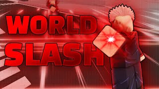 How to use WORLD SLASH in Jujutsu Shenanigans HUGE DAMAGE [upl. by Mcgaw479]