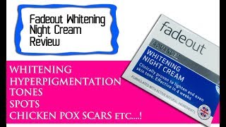 Fadeout Advanced Whitening Night Cream Full Review [upl. by Ayihsa370]