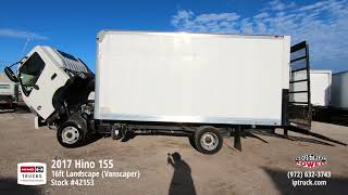 2017 Hino 155 Landscape Truck Vanscaper w Split Dovetail Ramps  IP Truck  Stock 42153 [upl. by Nowd559]