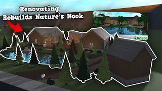 I Renovated Robuilds Natures Nook Prebuilt House in Bloxburg [upl. by Ruperta]