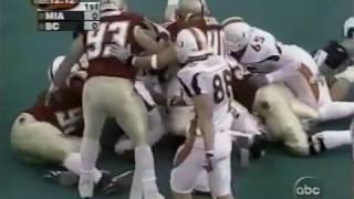 2001 Miami Hurricanes vs Boston College Highlights [upl. by Alleon]