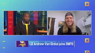 LB Andrew Van Ginkel reacts to his pick 6 vs Giants in Week 1 [upl. by Aztiray]