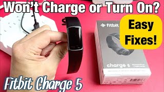 Fitbit Charge 5 Does Not Charge or Turn On Fixed [upl. by Kenney]