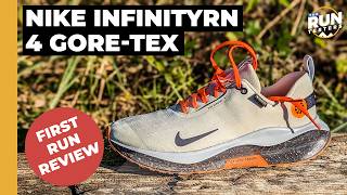 Nike InfinityRN 4 GORETEX First Run Review  The cushioned shoe gets a waterproof update [upl. by Manheim]