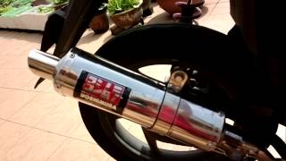 Yoshimura Full System Trioval Exhaust for Honda iconHonda beat modified [upl. by Tilly]