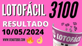 🍀 Resultado Lotofácil 3100 [upl. by Helprin]