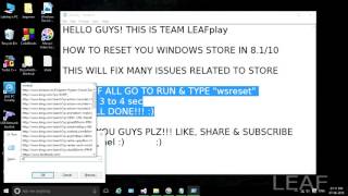 How to Reset your Windows store in windows 88110 [upl. by Iatnahs]