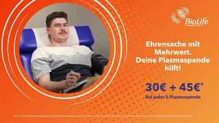 BioLife Plasmazentrum  Ehrensache  Plasma spenden  Alex [upl. by Atteval]