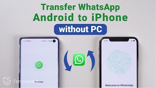 Transfer WhatsApp Chats from Android to iPhone without PC via iCareFone WTSapp AndroidiOS 2021 [upl. by Leidag]