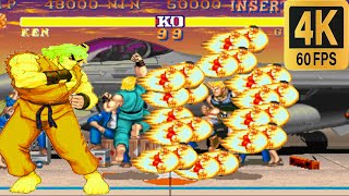 STREET FIGHTER 2 GOLDEN KEN TAKES ON THE ARCADE MODE IN 4K 60FPS [upl. by Akehsat468]