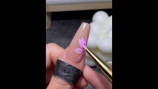 🌸Flower nailsgel nails nail nailart naildesign [upl. by Anaiek71]