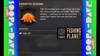 Fishing Planet Assorted Sashimi Mission Golden Turkey Rush Event Thanksgiving [upl. by Matthiew]