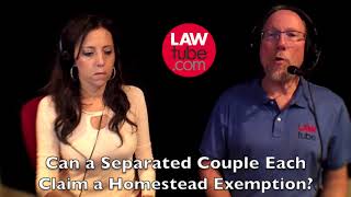 Can separated couple claim two homestead exemptions [upl. by Sirroned]