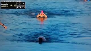 Serbian CrossFit athlete Lazar Dukic disappears under the water during a competition [upl. by Pirri]