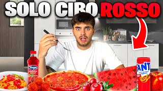 MANGIO SOLO CIBO ROSSO PER 24H 🔴 [upl. by Nyleda]