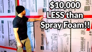 How we Insulated our Steel BuildingGarage… We used Foam Board vs Spray Foam Insulation [upl. by Trometer]