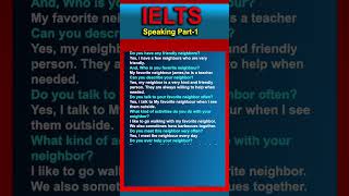 IELTS Speaking Part 1 Recent Questions [upl. by Nerok264]