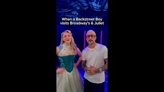 Betsy Wolfe amp AJ McLean sing I Want It That Way shorts backstreetboys broadway [upl. by Orsola]