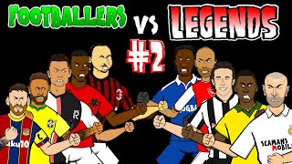 ⚽️2  FOOTBALLERS vs LEGENDS⚽️ Feat Pele Messi Neymar Zidane amp more [upl. by Depoliti]