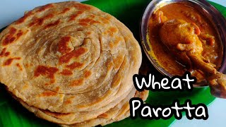 Wheat Parotta in Tamil  How to make Wheat Parotta  Wheat Parotta Recipe in Tamil  கோதுமை பரோட்டா [upl. by Ramsdell]