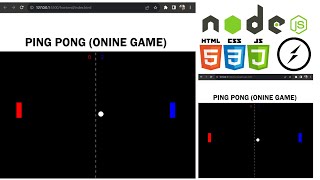 Ping Pong Multiplayer Game using Socket io and NodeJS [upl. by Elacsap29]