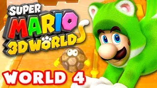 Super Mario 3D World  World 4 100 Nintendo Wii U Gameplay Walkthrough [upl. by Brodie]