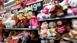 A Walk Through The Valentine Aisles At Walmart 2018 [upl. by Nirro]