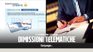 Dimissioni telematiche video tutorial del Ministero del Lavoro [upl. by Einnoc]