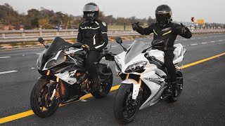 BMW S1000RR vs YZF R1  Faster than Fastest [upl. by Eelrahs]