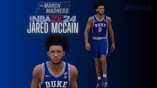 Jared McCain Face Creation NBA 2K24 [upl. by Dougy]