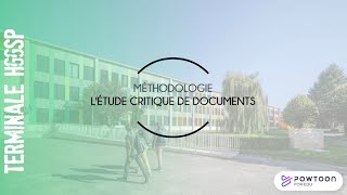 TERMINALE HGGSP  Méthodologie Lexercice de létude critique de documents [upl. by Carbone]