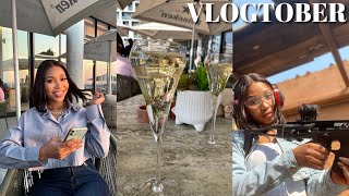 vlogtober2023  Spend a few days with me  shooting range  grocery haul  lunch dates [upl. by Nosral]