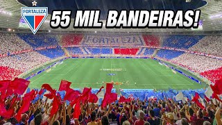 MOSAICO COM 55 MIL BANDEIRINHAS 🔴 Torcida do Fortaleza faz festa incrível na Copa SulAmericana [upl. by Youngran]