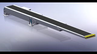 3D design of threesection telescopic belt loading conveyor [upl. by Rafael]