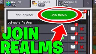 How To Join Realms For Minecraft Bedrock 121  Android IOS Windows Xbox PS5 [upl. by Greggs]