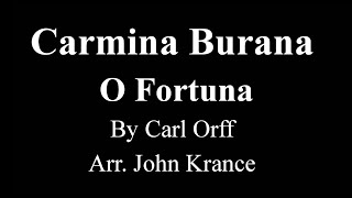 Carl Orff  O Fortuna  Carmina Burana  arr John Krance Audio Only [upl. by Hepza]