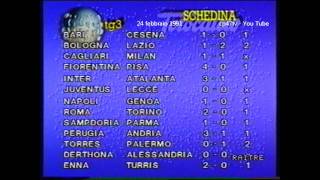 Schedina totocalcio di domenica 24 febbraio 1991 [upl. by Yblek]