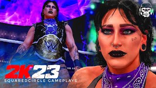 Rhea Ripley 2023 Updated Entrance w Womens World Title Mod  New WWE 2K23 PC Mods [upl. by Ahsenor470]