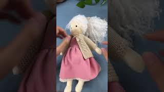 Handmade dollsWaldorf Doll Wearing Sharing [upl. by Ayahc]