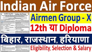 Air Force Airmen Rally Recruitment 2020 ¦¦ IAF Airmen Rajasthan Bihar amp Haryana Group X Form 2020 [upl. by Nolyaj]