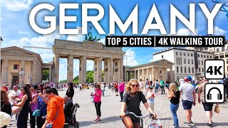 Germanys Top 5 Cities 🇩🇪 4K Walking Tours of MustVisit Destinations [upl. by Elkin755]