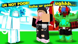 They BULLIED My Friend For Being POOR So I JOINED Him ROBLOX BEDWARS [upl. by Adnowal]