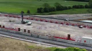 HS2 Construction  A43 Overbridge Works [upl. by Lebezej]