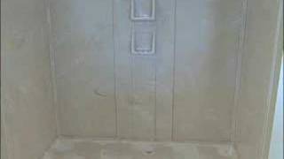 Cultured Marble Shower Wall Kit Installation Step 7 [upl. by Samau]